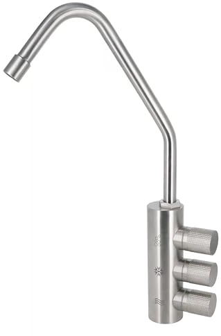 3-Wege-Edelstahl-Küchenarmatur, Trinkwasserhahn, Sprudelwasserhahn, gekühlter Wasserfilter, Wasserhahn, Bar, Zuhause, moderner Wasserhahn, Küche für Kühler, Soda-Maschine, Wasserspender, Kühler