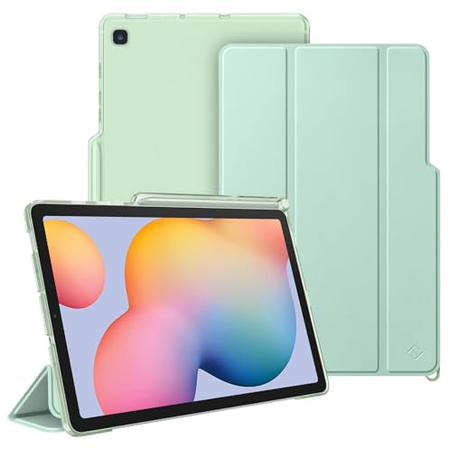 Fintie Hülle für Samsung Galaxy Tab S6 Lite 10,4 Zoll 2024/2022/2020 | Schlank Dreifach-Ständer Tablet Schutzhülle mit Transluzenter Rückseite, S Pen Halter, Auto Sleep/Wake, Mint