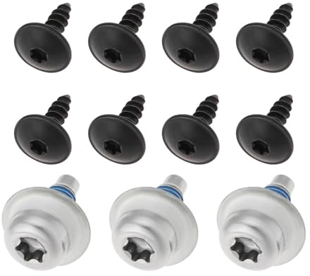 EMSea 1 Set Kit di Fissaggio per Sottoscocca Protezione Inferiore Motore Compatibile con VW Golf MK7 R GTI Include 3 Bulloni per Parafango e 8 Viti Inferiori per Parafango