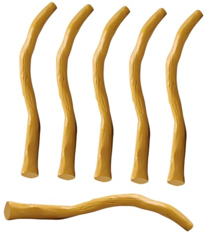 TOPPERFUN 6pcs Simulated Rhododendron Wood Resin Root Fake Root Adornment for Miniature Model Bonsai Decor in Plant Pot