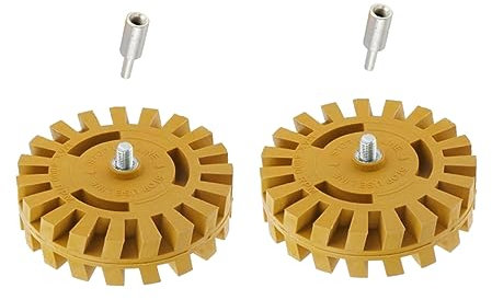 jojofuny 2sets Grinding Wheel for Car Decal Remover Wheel Tar and Glue Remover for Cars Efficient Adhesive Removal Tool Compact