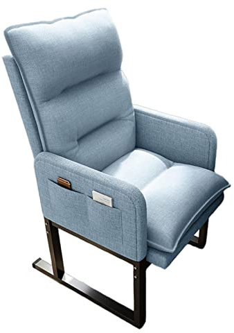 Moderner Relaxsessel mit verstellbarem Sofa, Lounge, bequemer Sessel mit weich gepolsterter Sitzfläche für Wohnzimmer, Schlafzimmer oder Heimkino-Möbel (erhöhtes Blau)