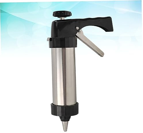 PRETYZOOM Stainless Steel Biscuit Piping Pastry Syringe with Nozzles and Pattern Plates Multi-functional Decorating Tool for Cookies and Cakes Easy to Clean Diy Baking Kitchen Tool