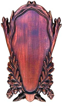 Trophy Shield - Tavola in legno di faggio massiccio, per trofei da caccia, corna come cinghiale, cervo, capra (K2-40) (rovere rustico)