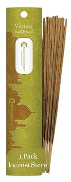 Vetiver Honey Varillas Naturales de Miel 20g 10 Unidades | Enrollados a Mano, Fragancia Terrosa Refrescante y Calmante, Incienso Artesanal, Flor de Oriente