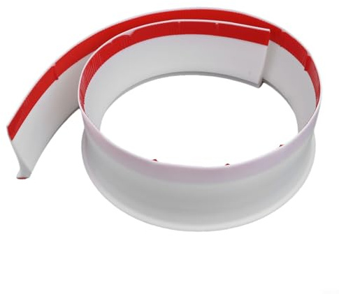 Gettimore Silikon Duschwannen-Dichtungsstreifen, 8 cm Breite x 2,5 cm Höhe, 1 m Länge, für Badewannen-Waschbecken-Abdichtung, kompatibel mit Nassraumboden und Waschmaschinentür