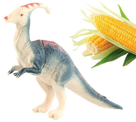Generisch Support pour épis de maïs - Dinosaure - Accessoire de cuisine - Fourchettes à maïs avec pointes en acier inoxydable - Pour pique-nique, barbecue, barbecue à la maison