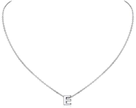 ChicSilver Damen Buchstaben Kette Silber/Gold 925 Silber Halskette mit Buchstabenanhänger A-Z Frauen Mädchen Initial Kette Geschenke für Geburtstag Weihnachten Muttertag | Silberkette Damen 925 Sterling Silber mit A-Z 26 Buchstaben Anhänger Geburtstag Weihnachten Geschenke für Frauen Mädchen
