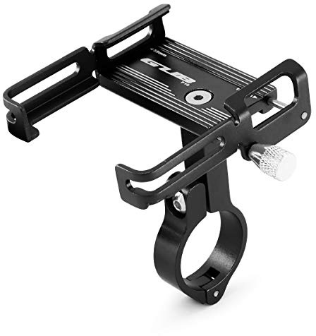 GUB P10 Fahrrad Handyhalterung Lenker Universal Motorrad Halterung mit Silikon-Sicherheitsband für 4,0-6,7 Zoll Handy, Smartphone, Navi usw. Aluminiumlegierung