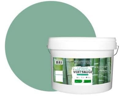 BOX DECO COULEURS Natura umweltfreundliche natürliche Innen- und Außenfarbe - 10 l / 130 m² [Energieklasse A+], Salbeigrün