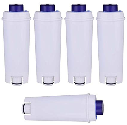 Miter Filtro de Agua Suave for máquina de café Compatible con Delonghi DLS C002 DLSC002 SER 3017 SER3017 Sistema de filtración de Agua for máquina de café (Color : 5 Pcs)