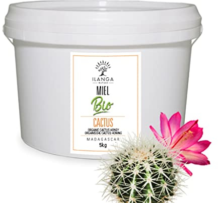 Ilanga Nature - de Cactus 100% pur - Seau de Miel 5 kg - Format Famillial - Miel de Madagascar - Certifié BIO