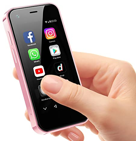 ZOKOE Mini Handy,Kinder Smartphone, 3G Android 9.0 Dual SIM Quad Core 2GB RAM 16GB ROM 5.0MP,Handy ohne vertrag(XS13-Rosa)