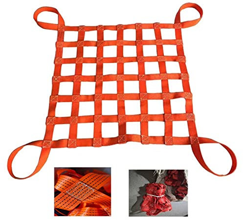 Hangendes Hebenetz - Polyester-Hebenetze, Starker Lasttragender Materialtransportgurt, Anpassbares Mesh-Flachgurtschlingen-Hebenetz, Für Ankerschlingen, Abschleppgurte, Zurrgurte ( Size : 4 X 4M/Mesh
