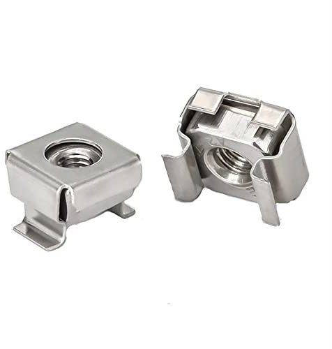 SEIDER 10 Stück M4 M5 M6 M8 Verzinkung / 304 Edelstahl Stahl Quartett Schwimmmutter Kassette Elastische Gehäusekarte Käfigmuttern(ZN-NI(10pcs),M5)