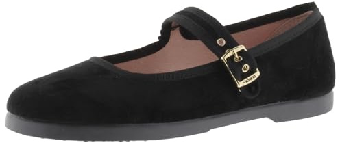 victoria Bailarinas Gong Fu Terciopelo & Ribete Al Tono & Hebilla 1080111 para Mujer Negro 38