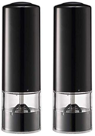 RWRAPS Electric Salt Grinder Set and Pepper Mill with Adjustable Coarseness Ceramic Rotor Battery Powered for Chilli Cloves Herbs