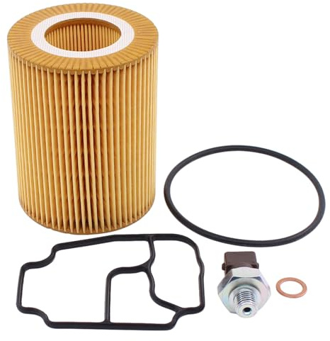 Öldruckschalter Ölfiltergehäuse Dichtungssatz Ölfilter Öldrucksensor Ölkühler Filter Dichtung Motorölfilter Gehäuse O-Ring für 3er E46 3er E36 5er E39 E60 E61 7er E38 E65 X3 E83 X5 E53 Z3 E36 Z4 E85