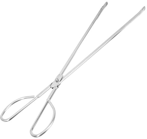 MILISTEN Kohlezange aus Edelstahl Brennholzgreifer Kaminzange Feuerholzzange Kaminholzzange Pinzette grillzubehör Müllklammer Scherenzange aus Edelstahl schwer Kollektor