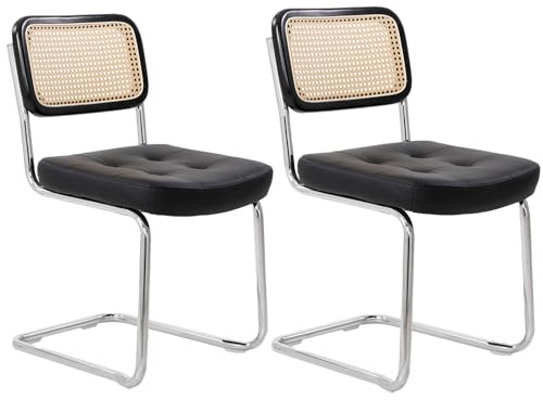 Generisch FRH0033-34 - Silla de comedor (2 unidades, capacidad de carga: 130 kg), color negro