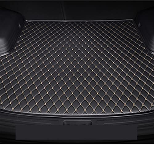 DZSYINGCHUSM Für Jeep Für Compass Kofferraummatte 2007 2008 2009 2010 2011 2012 2013 2014 2015-2017 Cargo Liner Teppichinnenraum Kofferraumwanne Set (Color : Schwarzbeige)