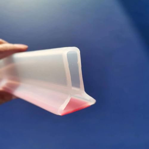 Schwallschutzleiste Dusche Faltbare Silikon Wasserstopper Dusche Gebogen Duschabsperrung für Küche, Toilette, Duschabtrennung für klappbare Duschschwelle und hält das Wasser innerhalb der Schwelle