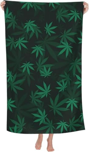 Tizhweqo Mikrofaser Strandtuch Unkraut Handtuch XXL 200x200 cm, Cannabisblätter Strandtuch 3D Badetuch Strandhandtuch Schnelltrocknend Weiches Strandlaken, Reisehandtuch, Saunatuch a5942