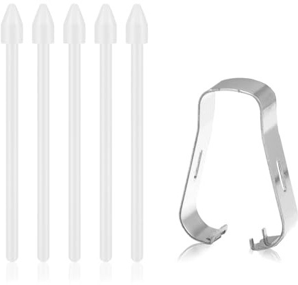 5 PCS S Pen Nibs, Replacement Touch Stylus Tips, Durable Nibs for Galaxy S6/S6lite/S7/S7/S7FE/S8/S8/S8Ultra/S21Ultra/S22Ultra/S23Ultra/Note10//Note20Note20Ultra, Includes Tweezer (White)