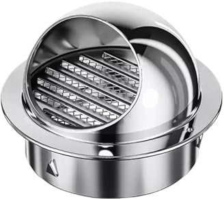 Campana de acero inoxidable 201, tubo de escape de pared exterior, protector contra el viento, campana extractora de baño, tapa de lluvia, salida de pared exterior de humos de aceite, 1 pieza(130mm (5