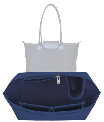 BOOSHMall Organizer für Longchamp Tasche, Tascheneinsatz-Organizer, Multi Pocket Handtasche Einsatz, Geldbörsenzubehör für Fächer Geschenke für Frauen, Dunkelblau,S