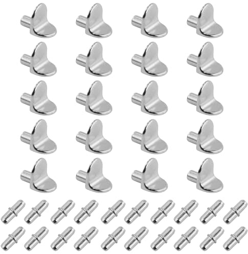21 supporti per scaffali, supporto per ripiani, 5 mm, antiruggine, 2 stili