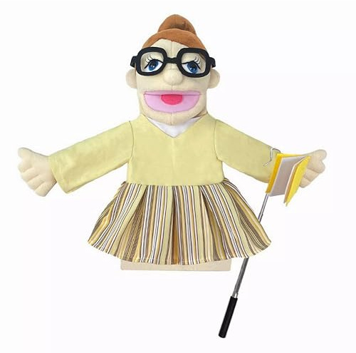 LOMTRATS Theater-Handpuppen für Kinder,inklusive Lehrer,Polizist,Bauer,Pirat,Detektiv usw.mit beweglichen offenen Mündern,perfekt zum Geschichtenerzählen,Unterrichten,als Festgeschenk,1 Stück