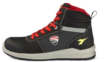 Utility Diadora, Scarpe Antinfortunistiche Unisex, Speedy Race Mid S3S FO SR SC Met Free, Colore Black/Gray (c2541), Taglia 41