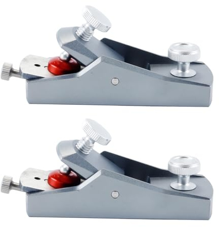 Fasizi Mini pialla a mano in lega di alluminio con fondo fai da te, strumento per la lavorazione del legno, grigio, 10,8x3,3x4,5 cm, per progetti di artigianato