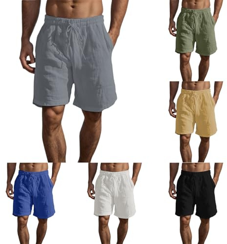 CEWIFO Pantaloncini Running Uomo 2 in 1 Corsa Sportivi Pantaloni Estivi Bambino 4 Anni Cotone