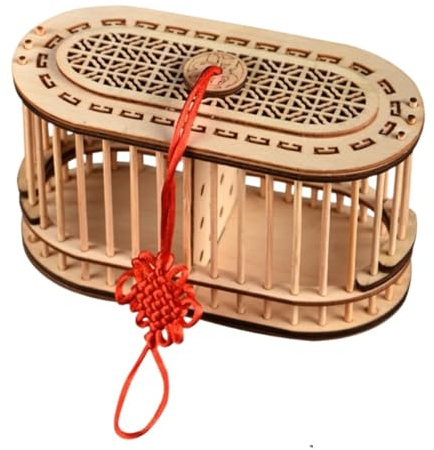 Faunarium Insektenbox Holzgrillenkäfig, Lebensraum, Insektenzuchtkasten, Doppelkammer Schnecken Terrarium