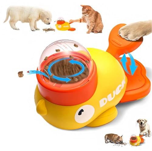 Alimentador Lento para Perros con Forma de Pato, 2 en 1, Juguete de Inteligencia para Perros, Comedero Lento, Alimentador para Enriquecimiento y Entretenimiento