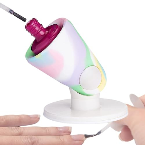 Anti-Spill Nail Polish Holder Stand 9.4cm Silicone Soft Rubber Nail Polish Bottle Holder, Silicone Nails Polishs Holders, Hinge Untippable Nails Polishs Bottle Holders Manicure Accessories Tools