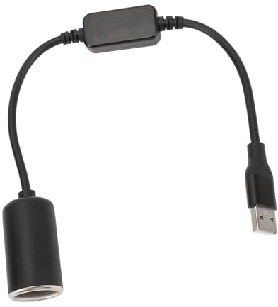 BONKZEBU Cavo di Alimentazione USB Maschio a Presa Accendisigari Adattatore per Caricabatteria da Auto Ad Alta Efficienza per Luci Interne a LED Convertitore Compatto da 30 Cm per Accessori per Auto