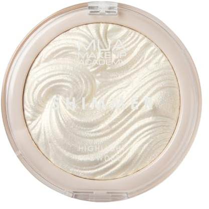 MUA Makeup Academy Shimmer Highlighter Powder, Iridescent Gold - Highly Pigmented Glow Finish, 8 g