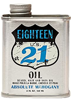18.21 Man Made OIL - Beard, Hair & Skin - Absolute Mahogany, 2 oz.