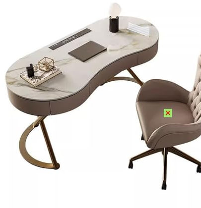 Scrivania da Lavoro Scrivania in ardesia di roccia leggera di lusso Boss Office Pc Table Studio Scrivania da scrittura Semplice reception e sedie for consulenza Scrivania da Ufficio(120 * 60 * 75cm)