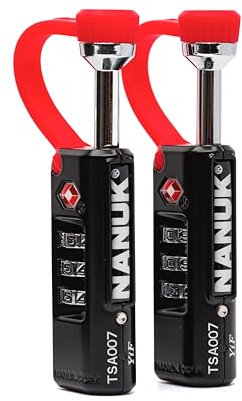 NANUK TSA-zugelassenes Vorhängeschloss (2er-Set) - Langlebiges und sicheres Reiseschloss mit extrem schnittfestem und rostfreiem Stahlbügel