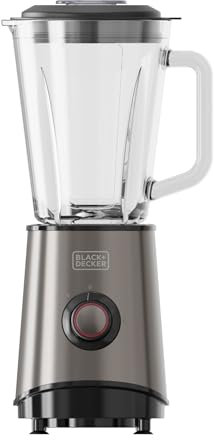 Black+Decker - Frullatore 800W | Caraffa in Vetro 1.5L | 4 Lame in Acciaio Inox | Funzione Pulse & Easy | Velocità Regolabili | Tritaghiaccio | Facile da Pulire