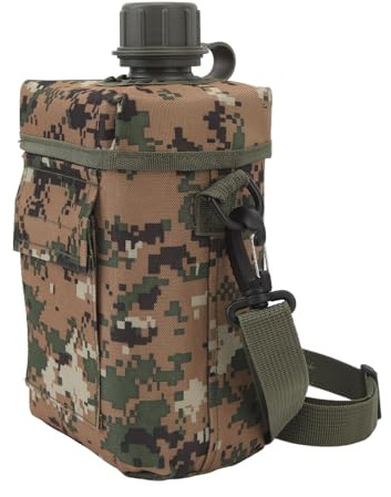Bouteille d'eau isotherme de grande capacité de 2 L avec manchon en tissu Oxford, carafe d'eau portable pour sports de plein air, randonnée, voyage (type 3)