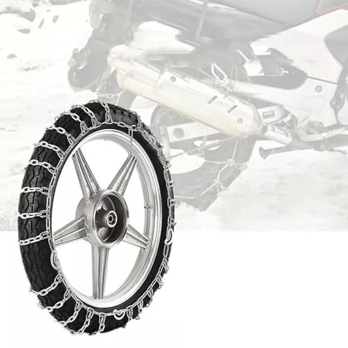 Wiederverwendbare Anti-Schneeketten,tragbare Schneereifenkette für Motorräder,Notfall-Schneereifenketten,Schneereifenketten,verstellbare Reifenketten,universelle für Motorräder Fahrräder (Standard)