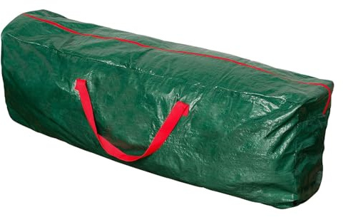 Neo Heavy Duty Christmas Tree Storage Bag Trees Extra Large Durable Waterproof Rectangular Organiser Zipper Decoration Reinforced Handles (6-9 ft, Green & Red)