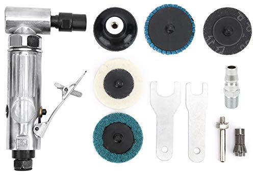 Máquina de grabado AG 315BS, herramienta de pulido neumática con ángulo de curvatura de 90°, kit de amoladora neumática con múltiples discos de esmeril para piezas fundidas de (porro japonés)