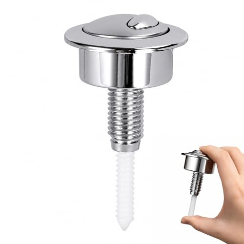 Toilet Flush Button Replacement, Top Push Dual Flush Toilet Button, Round Head Dual Toilet Push Button Flush Replacement, for Push Button Toilet Flush for Modern Bathrooms