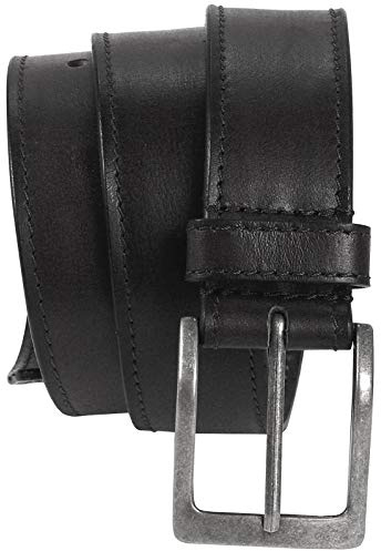 Harrys-Collection Unisex Gürtel Büffelleder, schwarz, W 125 = L 139